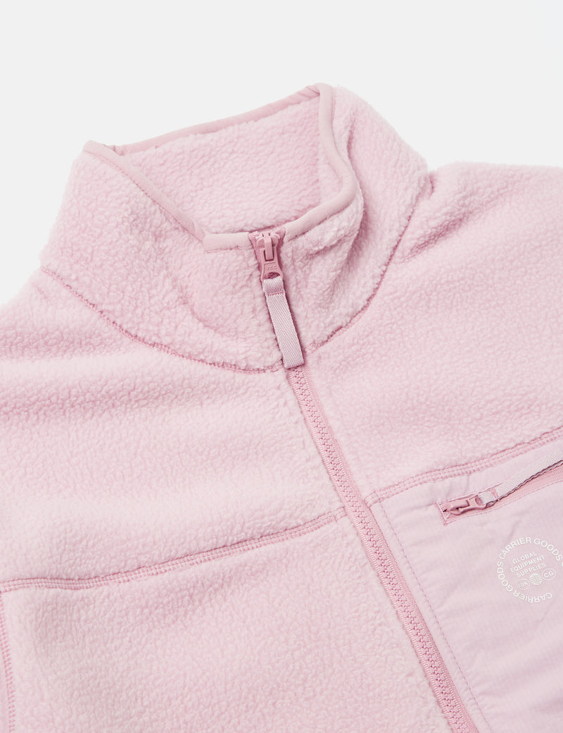 Carrier Goods Borg Zip Through Fleece Jacket - Rose