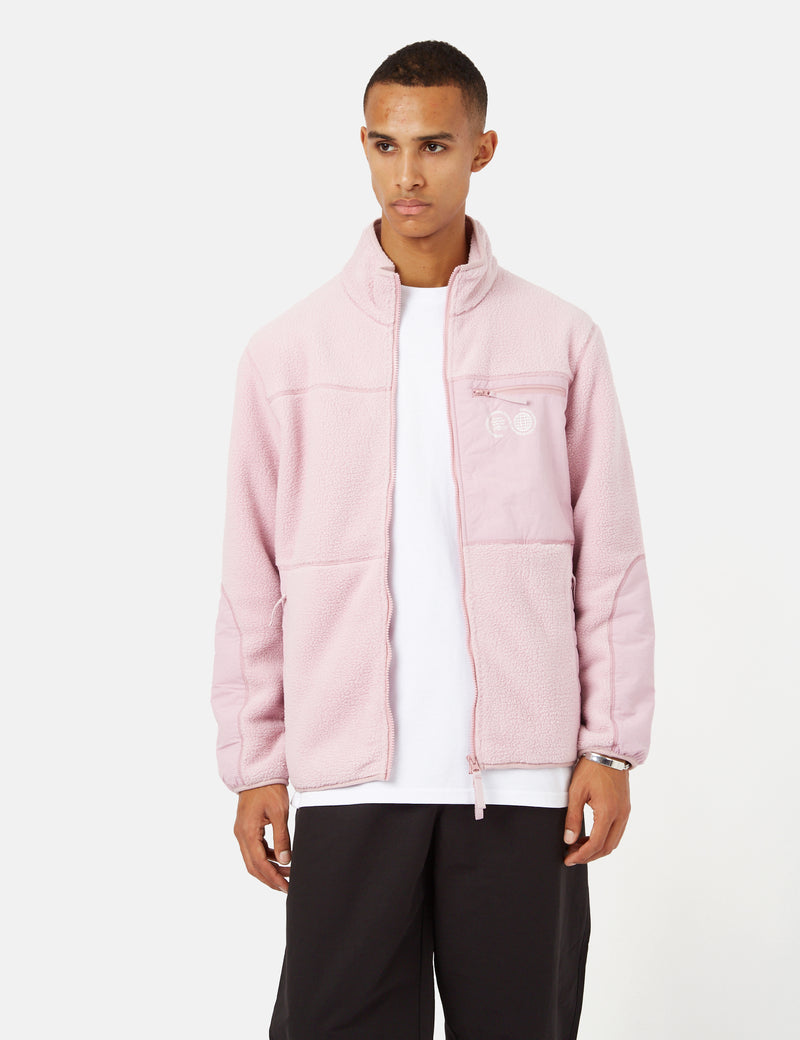 Carrier Goods Borg Zip Through Fleece Jacket - Rose