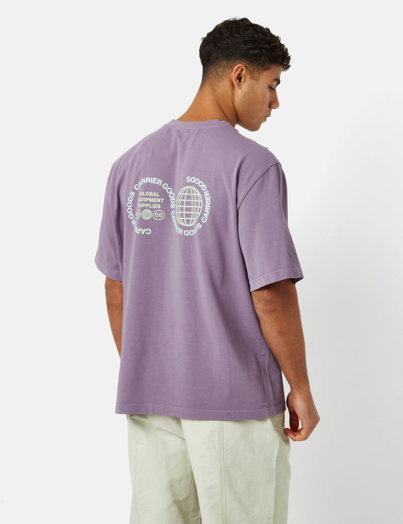 Purple Mountain Observatory Globe T-Shirt - Purple Sage