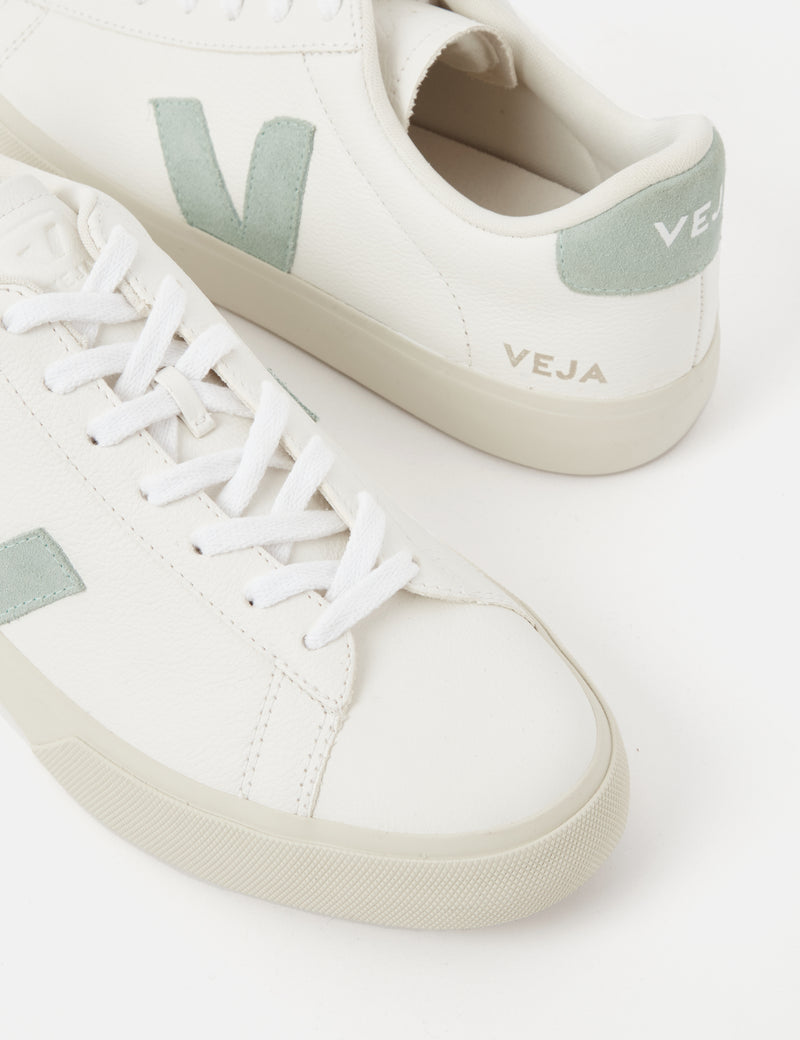 Veja Campo Trainers (Chromefree Leather) - Extra White/Matcha