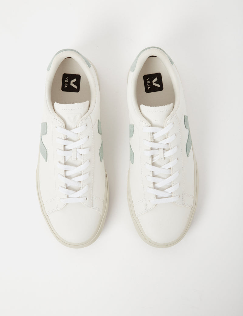 Veja Campo Trainers (Chromefree Leather) - Extra White/Matcha