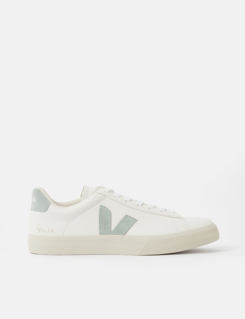 Veja Campo Trainers (Chromefree Leather) - Extra White/Matcha