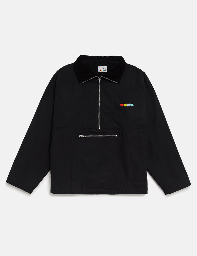 SCRT Cord Trim Pullover Sweatshirt - Black