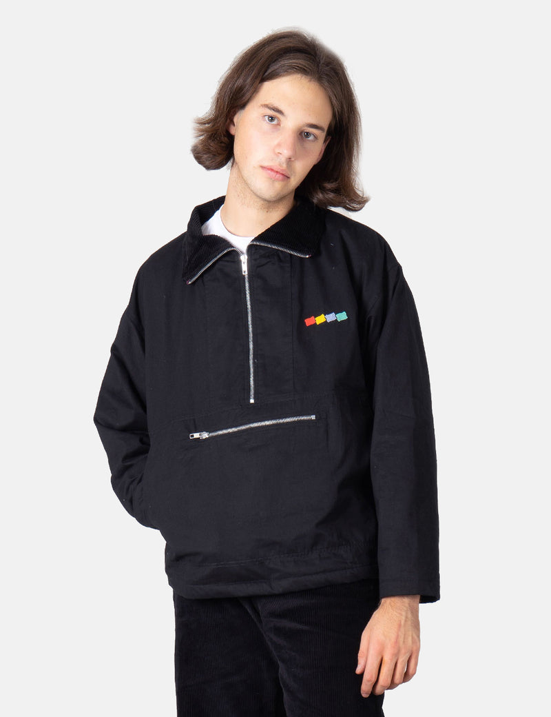 SCRT Cord Trim Pullover Sweatshirt - Black