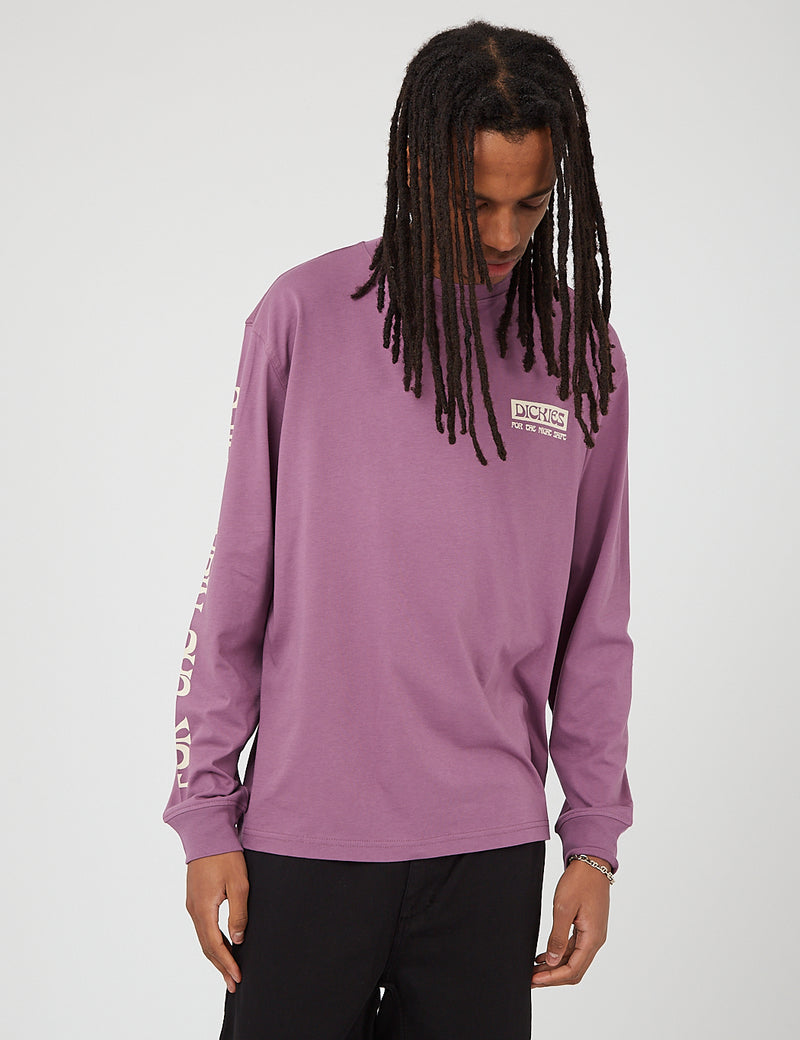 Dickies Willernie Long Sleeve T-Shirt - Purple Gumdrop