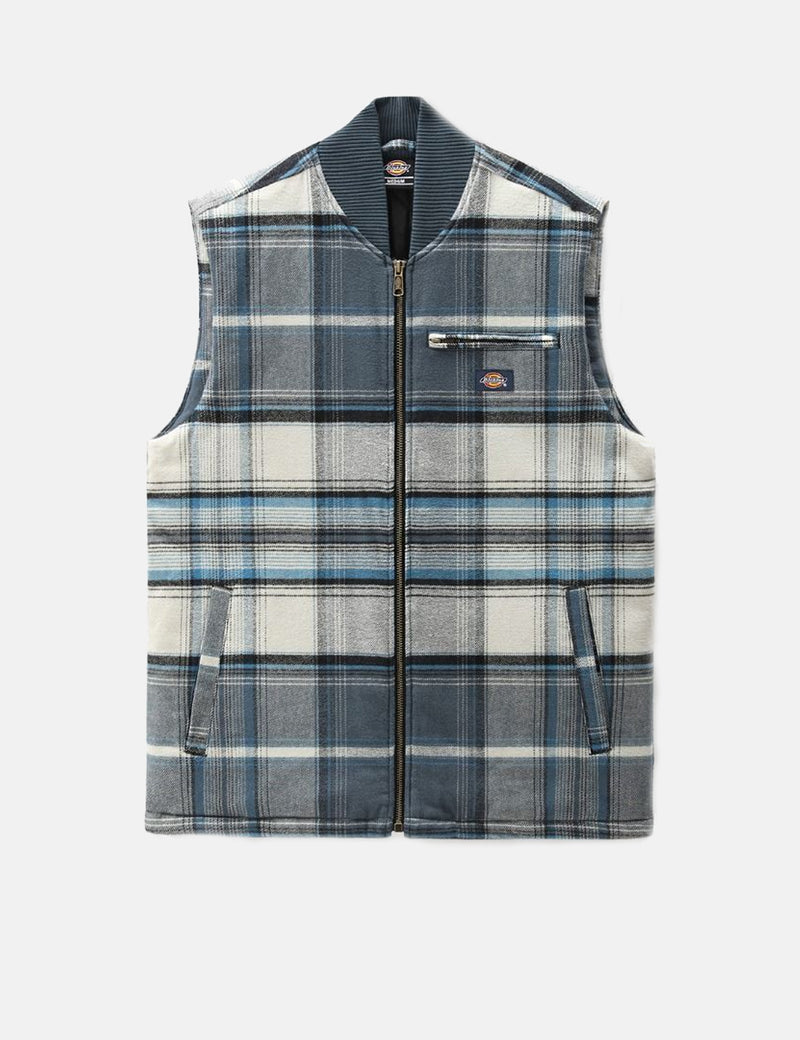 Dickies Pedro Bay Vest (Check) - Air Force Blue