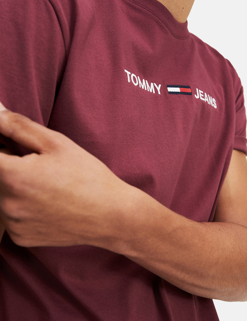 Tommy Hilfiger Small Logo T-Shirt - Burgundy