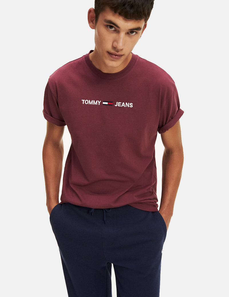 Tommy Hilfiger Small Logo T-Shirt - Burgundy