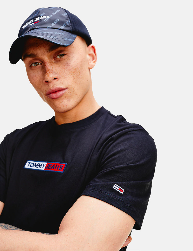 Tommy Jeans Box Logo T-Shirt (Embroidered) - Black