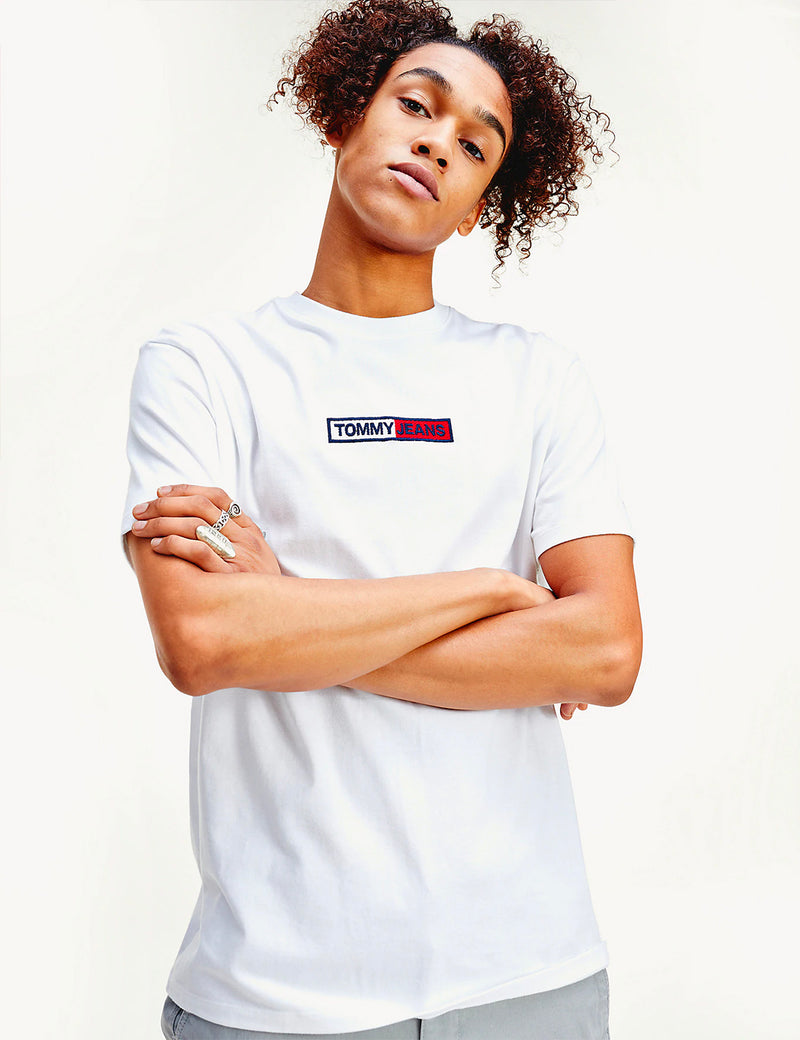 Tommy Jeans Box Logo T-Shirt (Embroidered) - White