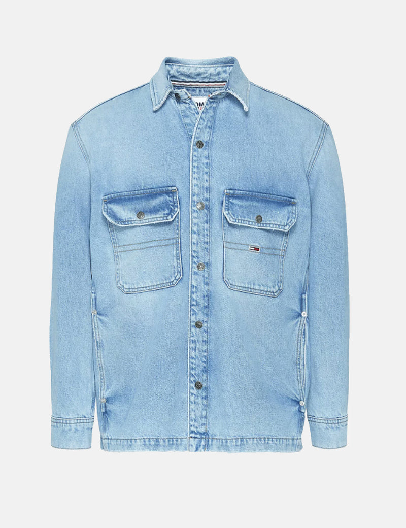 Tommy Jeans Worker Denim Shirt Jacket - Blue