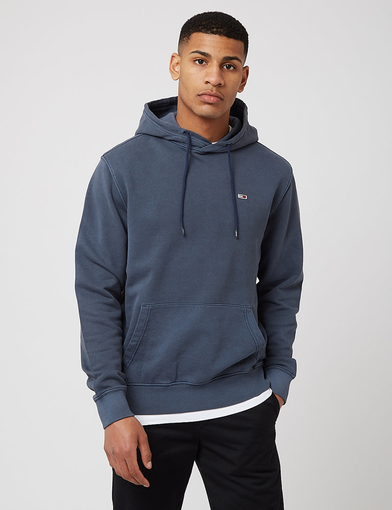 Tommy Jeans Washed Basketball Hoodie - Twilight Navy Blue
