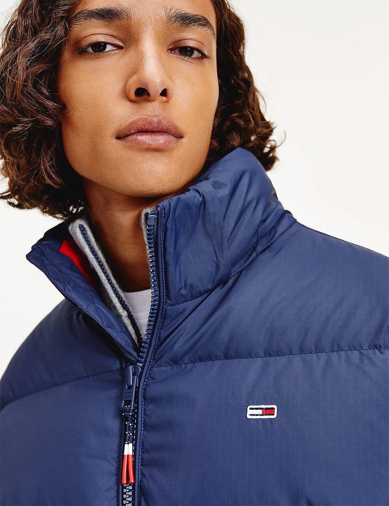 Tommy Jeans Essential Down Hooded Jacket - Twilight Navy Blue