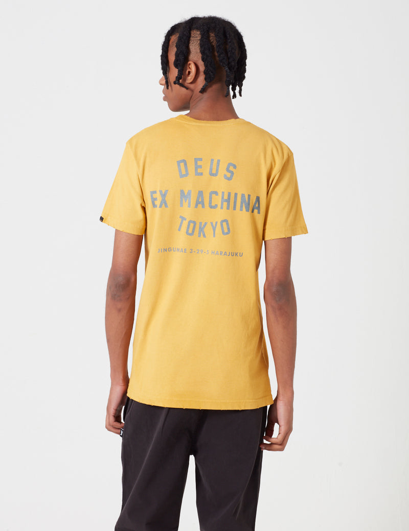 Deus Ex Machina Sunbleached Tokyo T-shirt - Gold