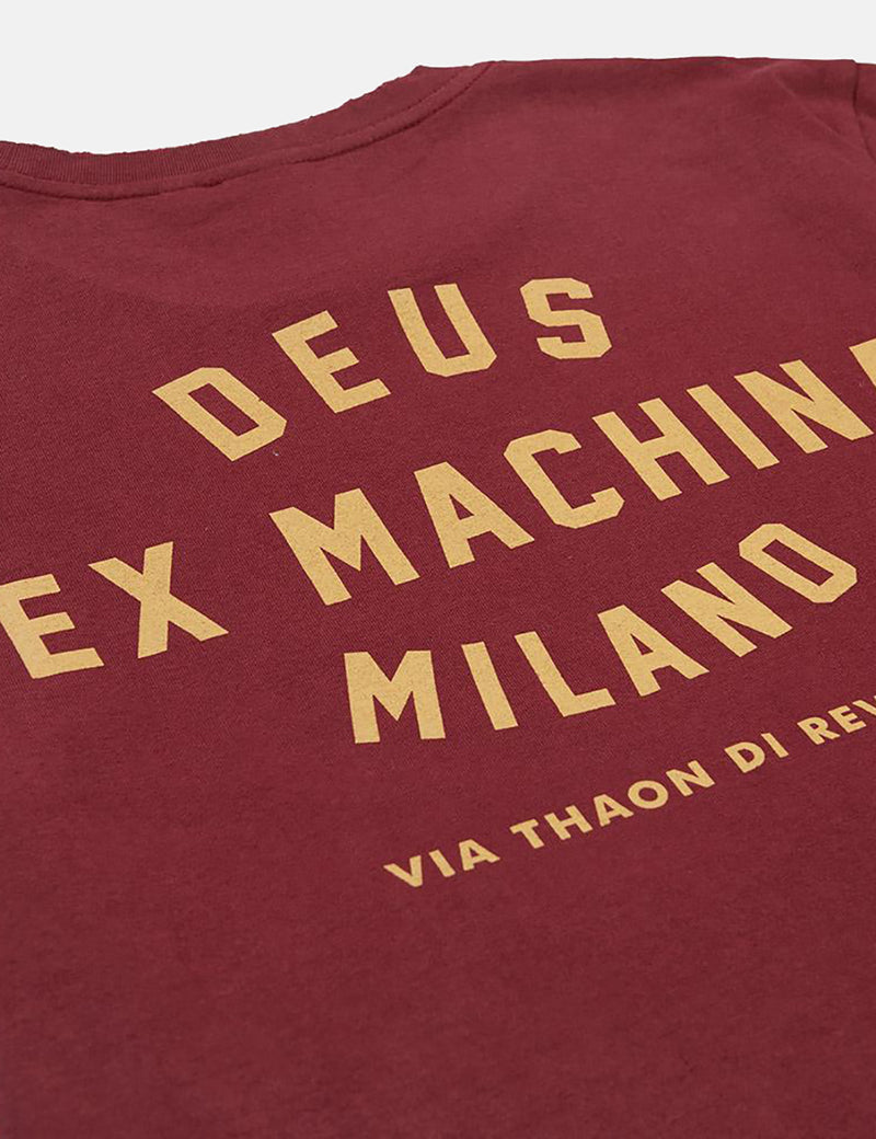 Deus Ex Machina Sunbleached Tokyo T-shirt - Maroon