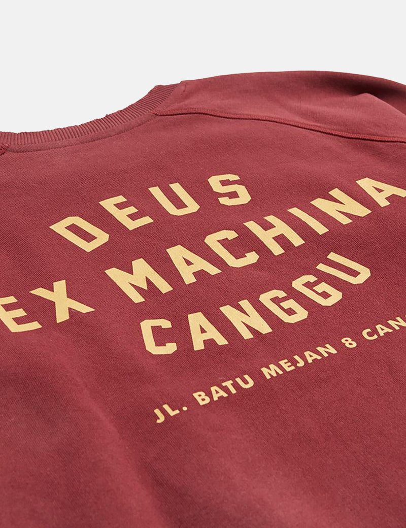 Deus Ex Machina Sunbleached Milan Sweatshirt - Maroon