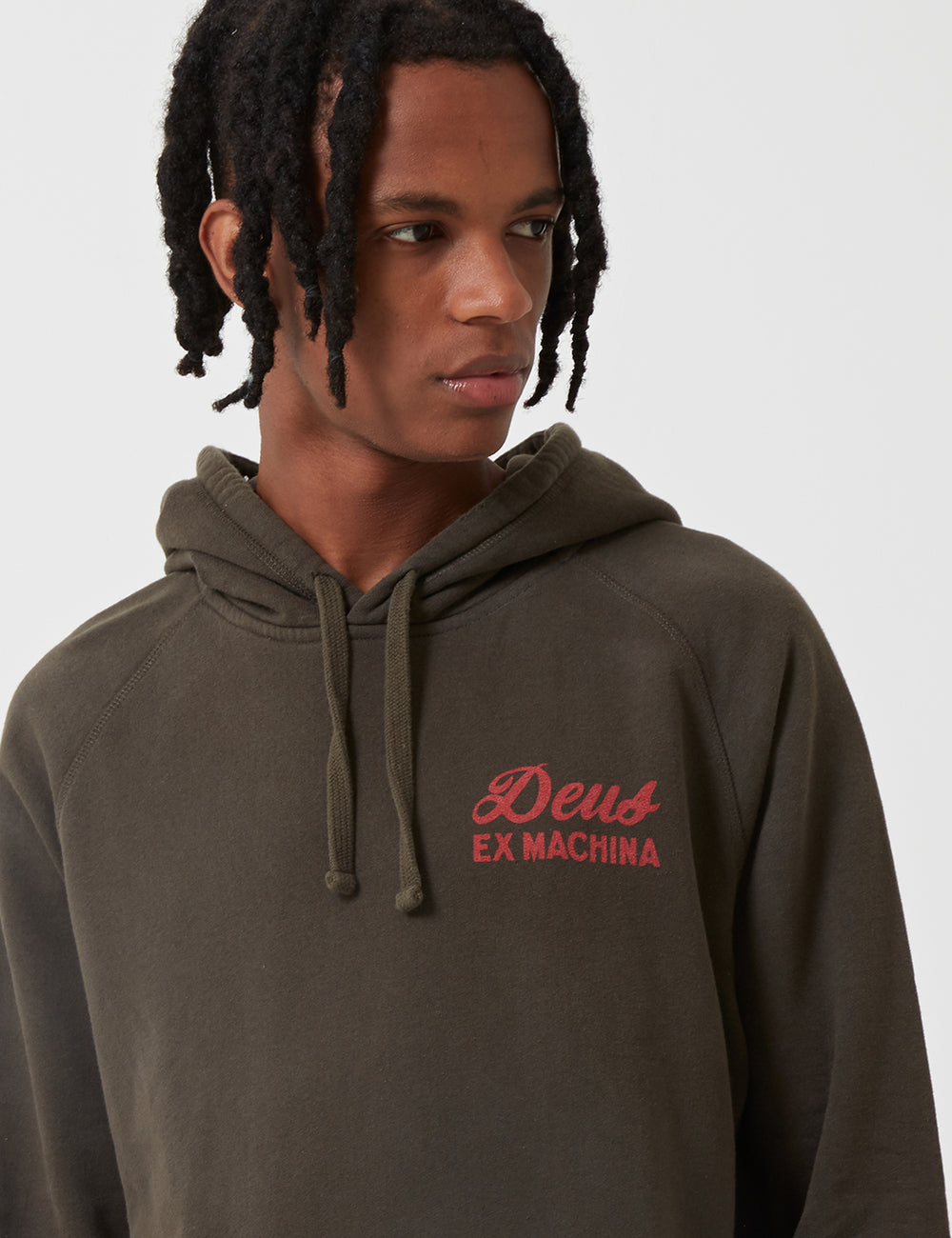 Deus Ex Machina Sunbleached Enthisiasm Hooded Sweatshirt Beluga Green