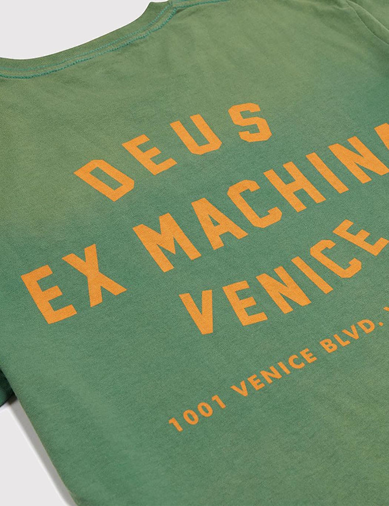 Deus Ex Machina Sunbleached Venice T-Shirt - Shamrock Green
