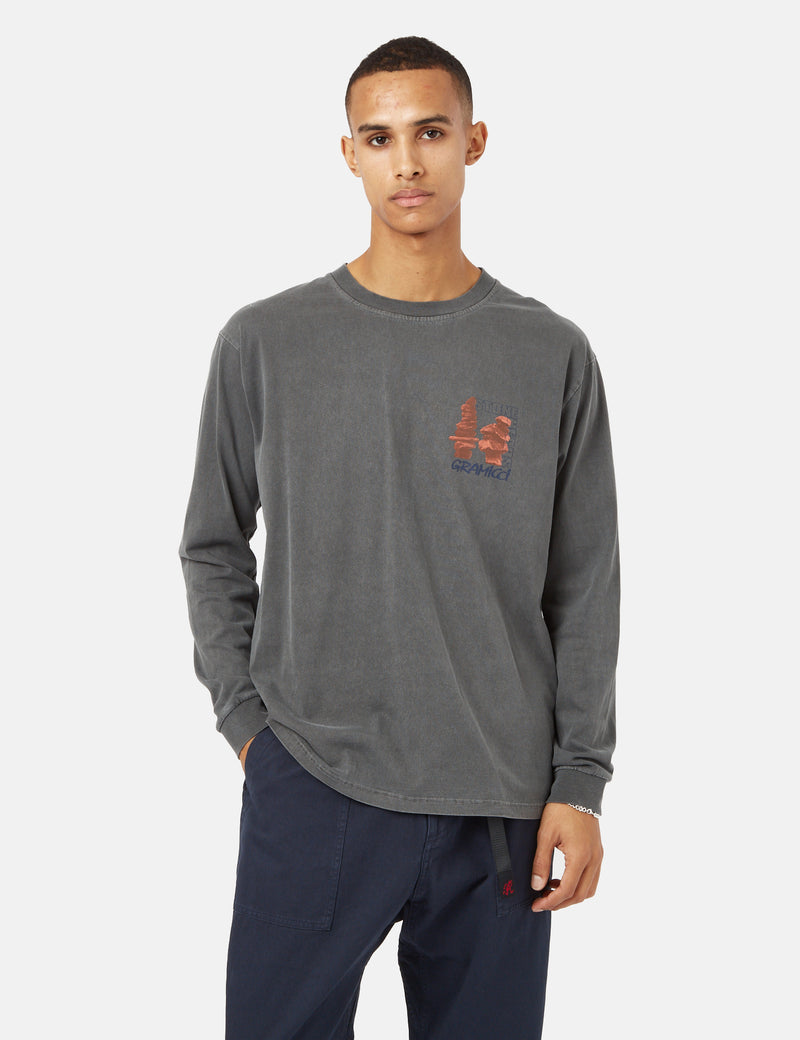 Gramicci Stoneheads Long Sleeve T-Shirt - Grey Pigment