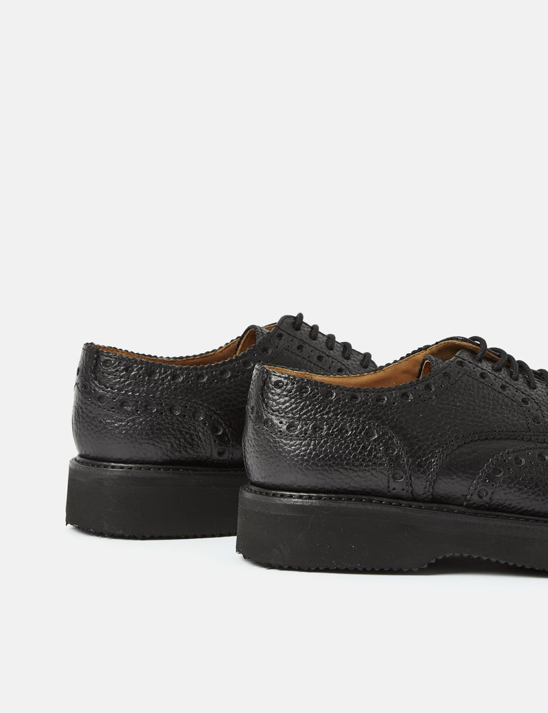 Grenson Archie Brogue (Natural Grain Leather) - Black