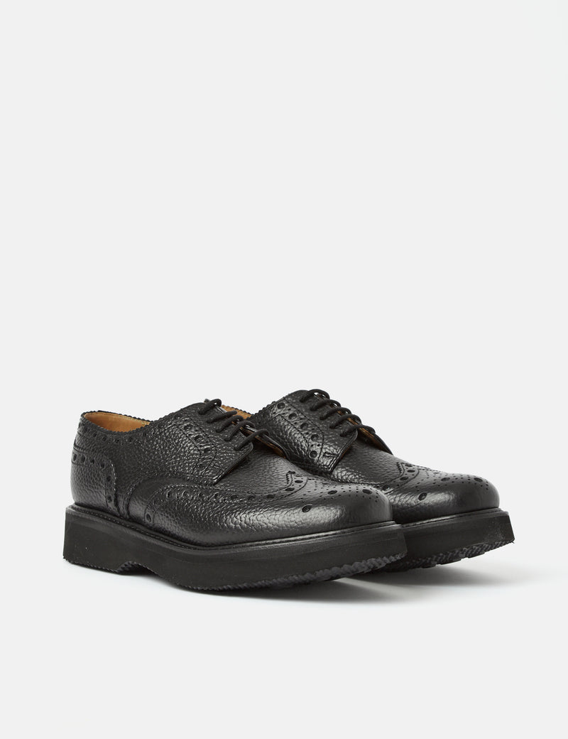 Grenson Archie Brogue (Natural Grain Leather) - Black