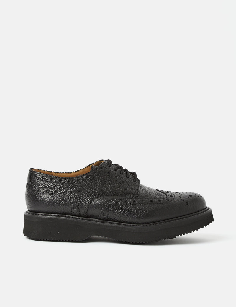 Grenson Archie Brogue (Natural Grain Leather) - Black