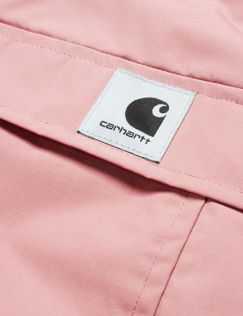 Womens Carhartt-WIP Nimbus Half-Zip Jacket (Fleece Lined) - Soft Rose Pink
