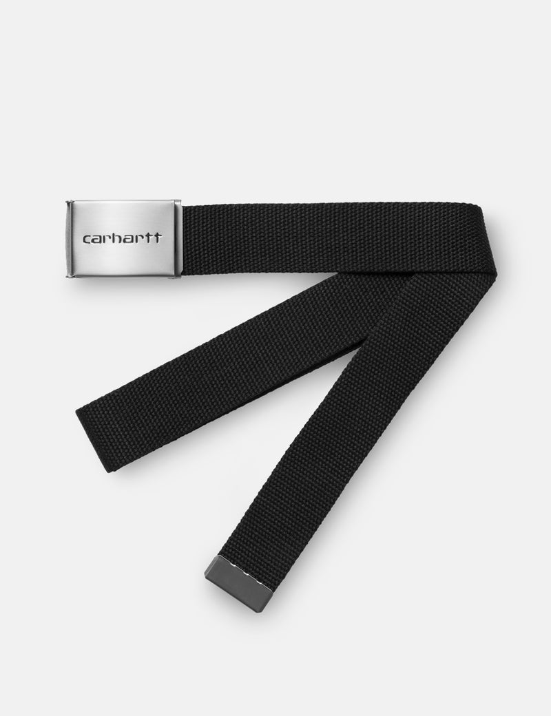 Carhartt-WIP Clip Belt Canvas (Chrome) - Black
