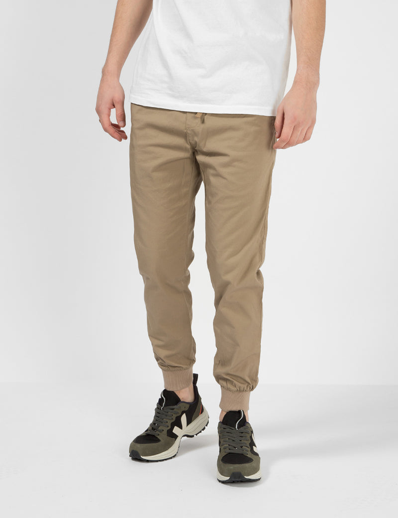 Carhartt-WIP Madison Jogger Cuffed Pants - Rinsed Khaki