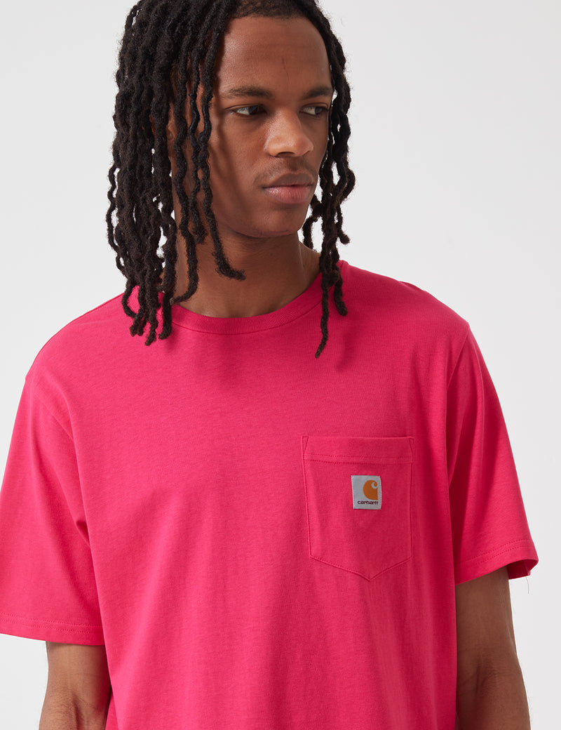 Carhartt-WIP Pocket T-Shirt - Ruby Pink