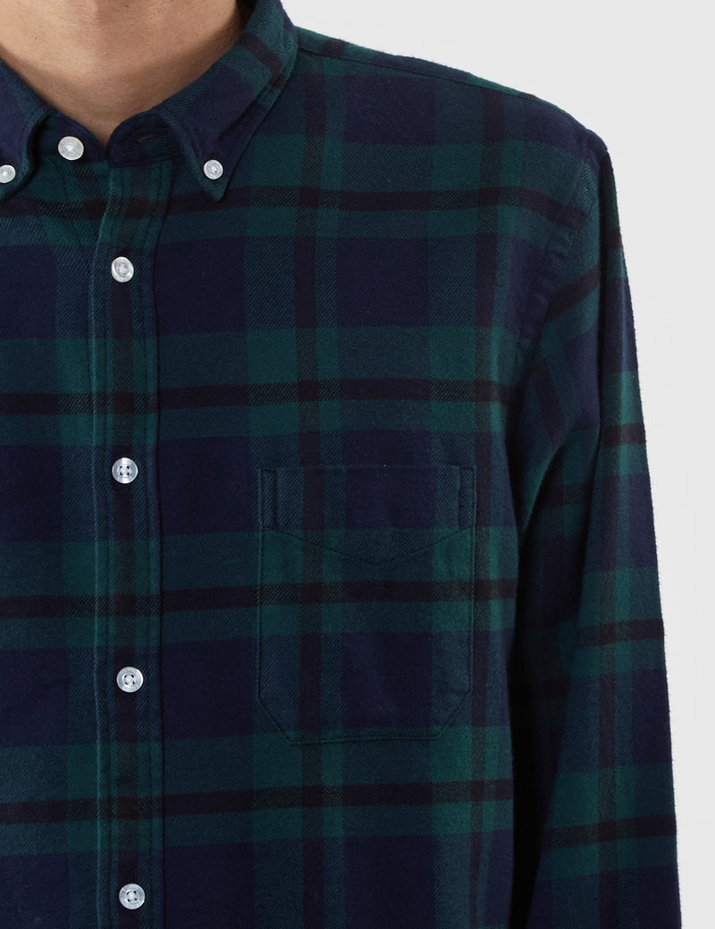 Edwin Standard Flannel Shirt - Black Watch Tartan