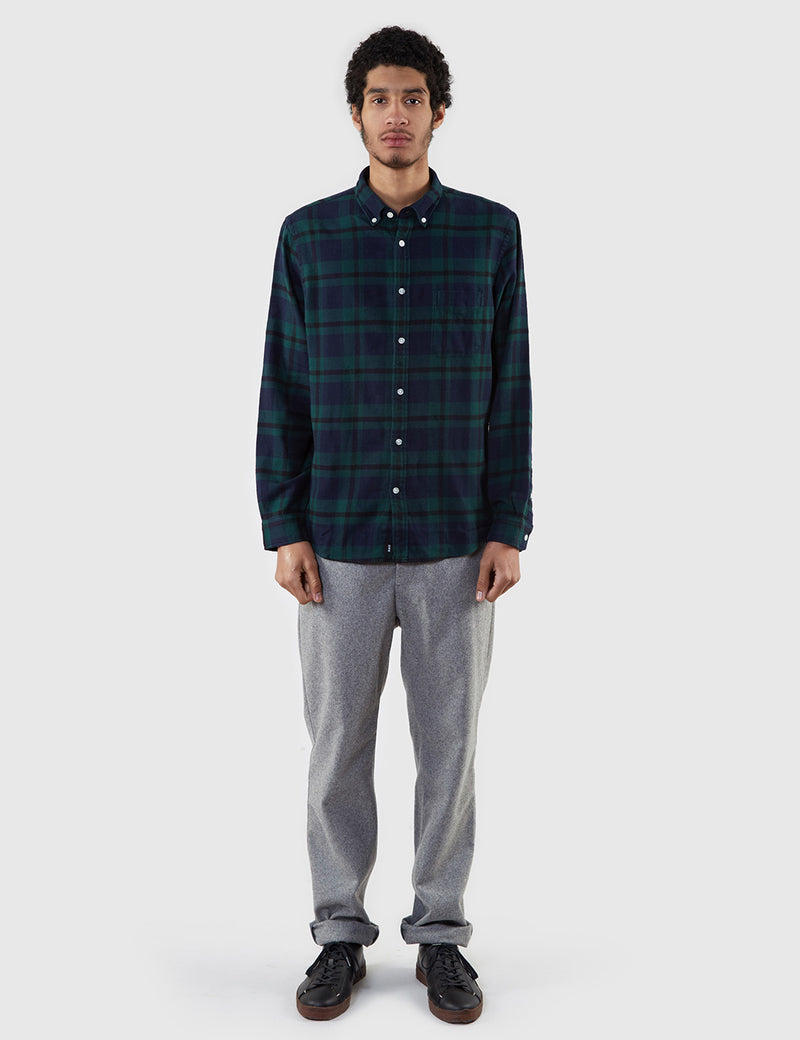 Edwin Standard Flannel Shirt - Black Watch Tartan