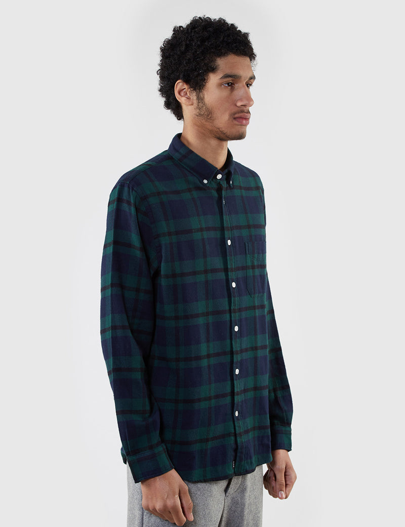 Edwin Standard Flannel Shirt - Black Watch Tartan