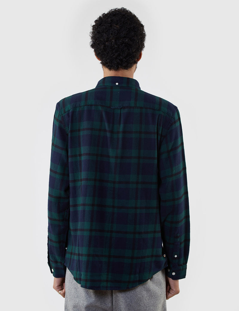 Edwin Standard Flannel Shirt - Black Watch Tartan