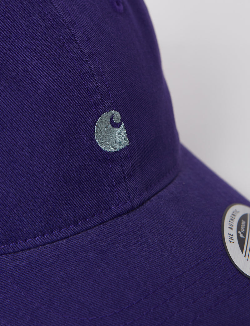 Carhartt-WIP Madison Logo Cap - Dark Iris Purple/Eucalyptus