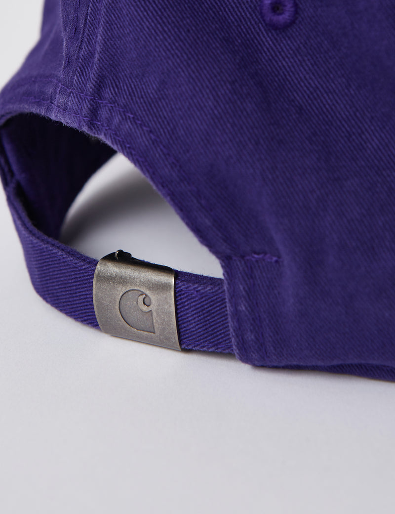 Carhartt-WIP Madison Logo Cap - Dark Iris Purple/Eucalyptus