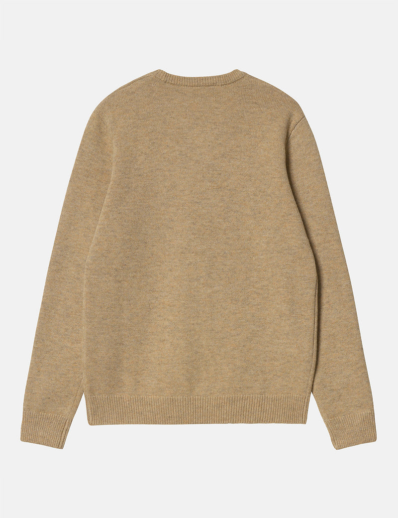 Carhartt-WIP Allen Knit Sweatshirt - Dusty Hamilton Brown Heather