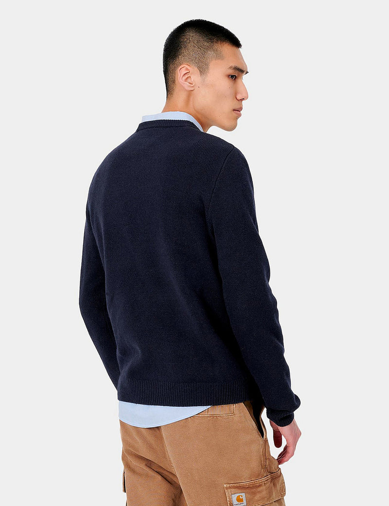 Carhartt-WIP Allen Sweater - Dark Navy Blue