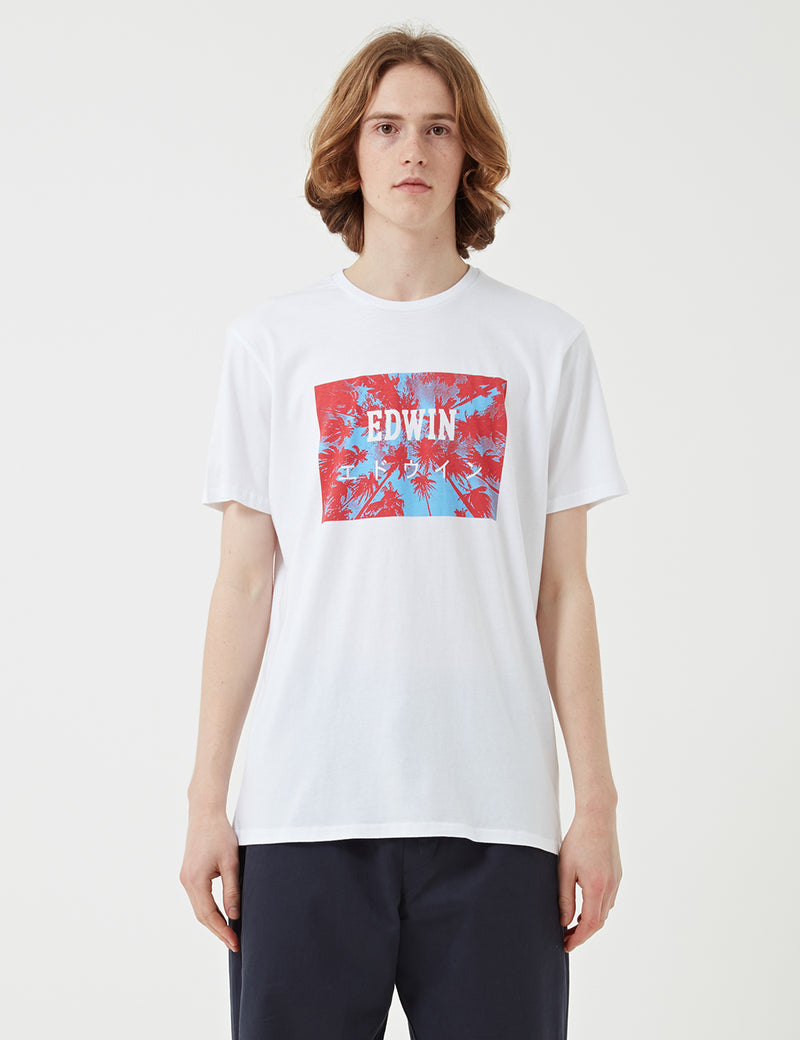 Edwin Japan Palm T-Shirt - White