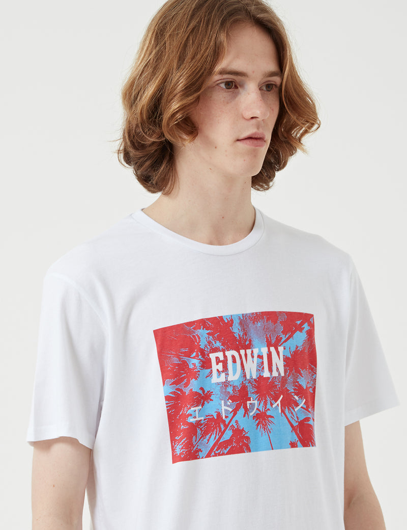 Edwin Japan Palm T-Shirt - White