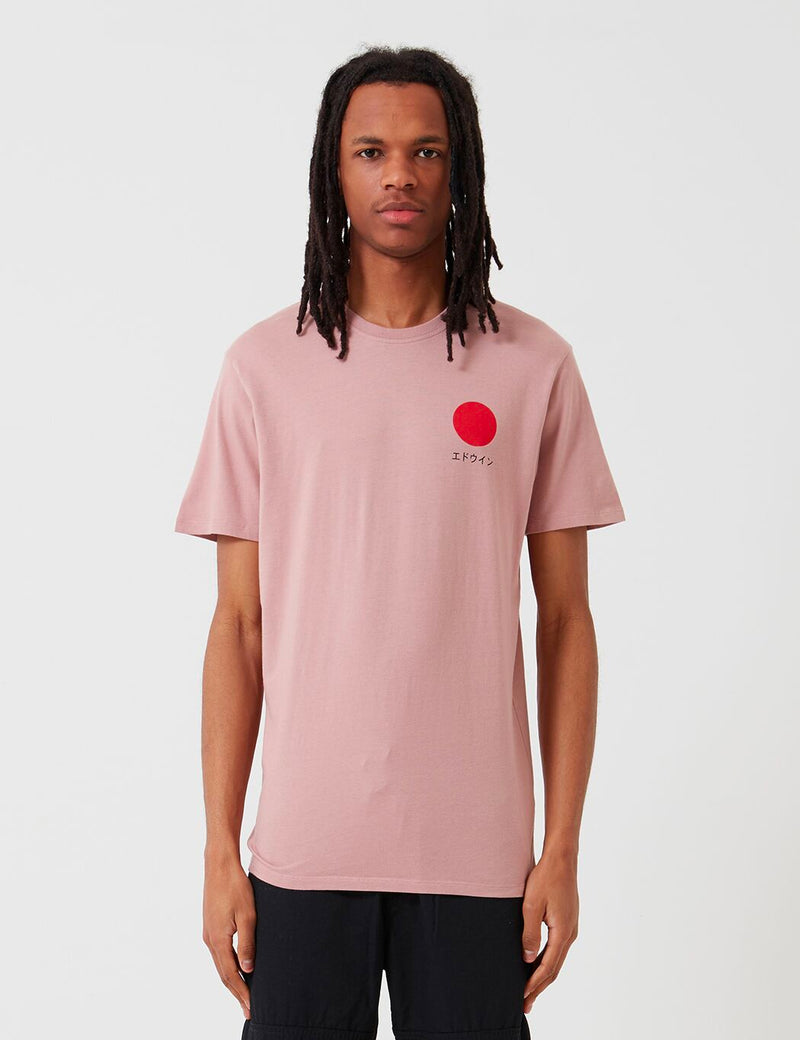 Edwin Japanese Sun T-Shirt - Woodrose Pink