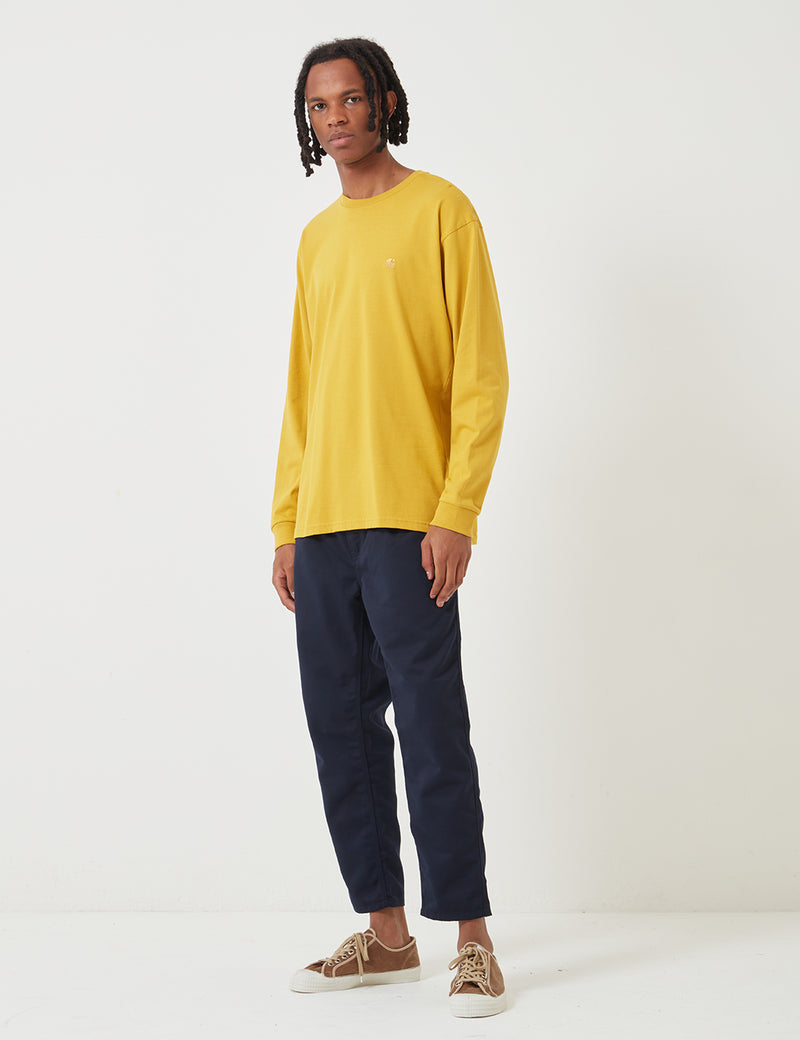 Carhartt-WIP Chase Long Sleeve T-Shirt - Colza Yellow