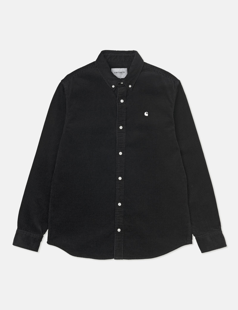 Carhartt-WIP Madison Cord Shirt - Black / White