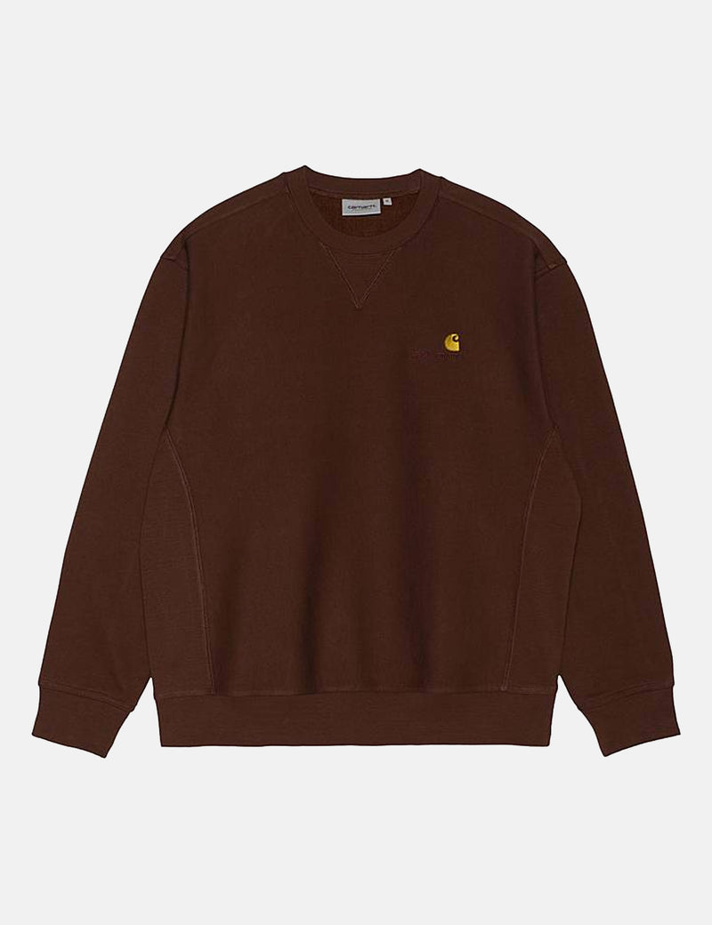 Carhartt-WIP American Script Sweatshirt - Offroad Burgundy