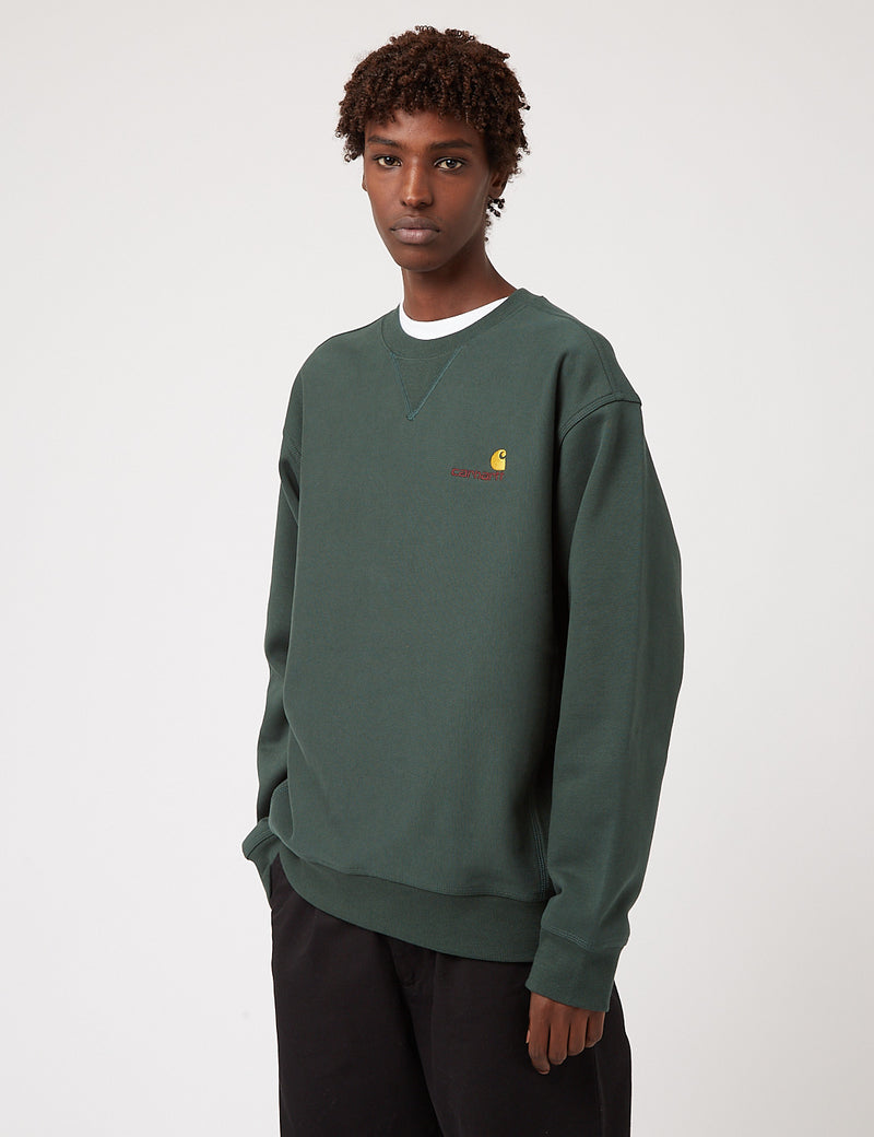 Carhartt-WIP American Script Sweatshirt - Grove Green