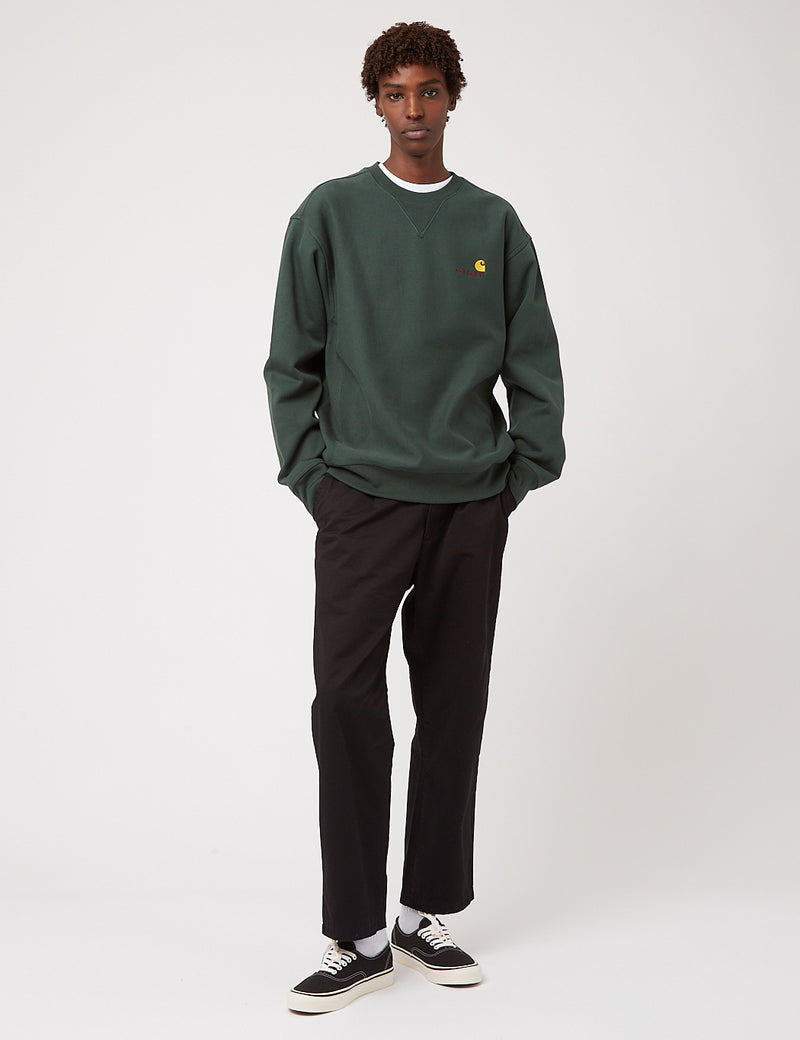 Carhartt-WIP American Script Sweatshirt - Grove Green