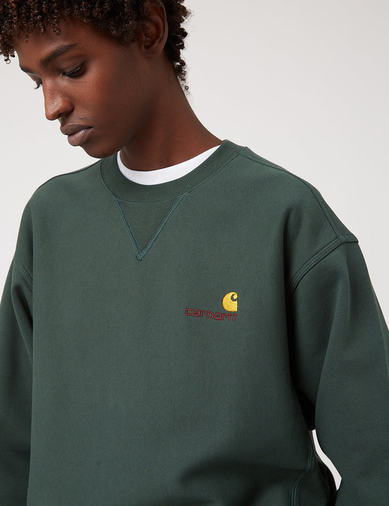 Carhartt-WIP American Script Sweatshirt - Grove Green