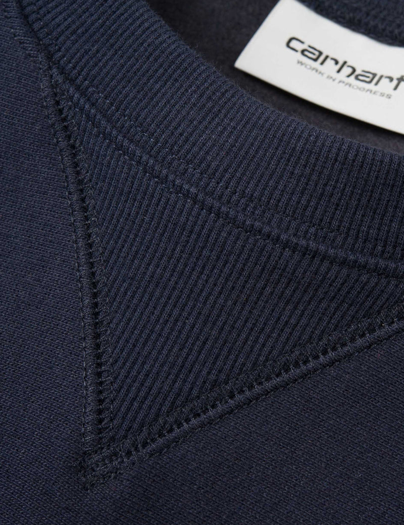 Carhartt-WIP American Script Sweatshirt - Dark Navy Blue