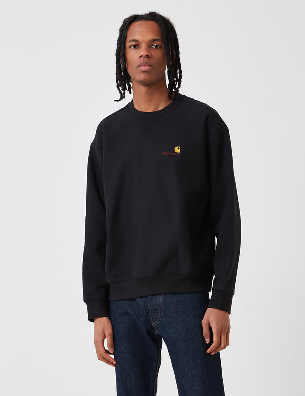 Carhartt-WIP American Script Sweatshirt - Black