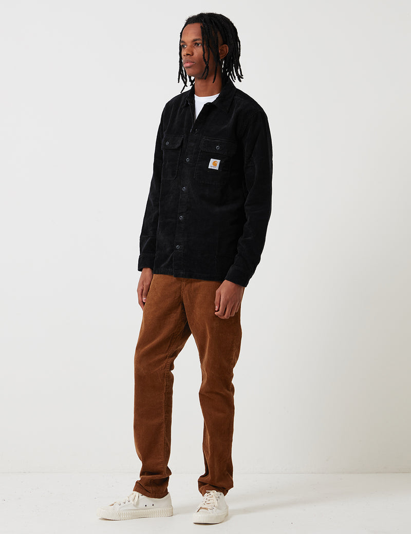 Carhartt-WIP Long Sleeve Swinton Shirt - Black